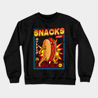 snacks club hotdog Crewneck Sweatshirt